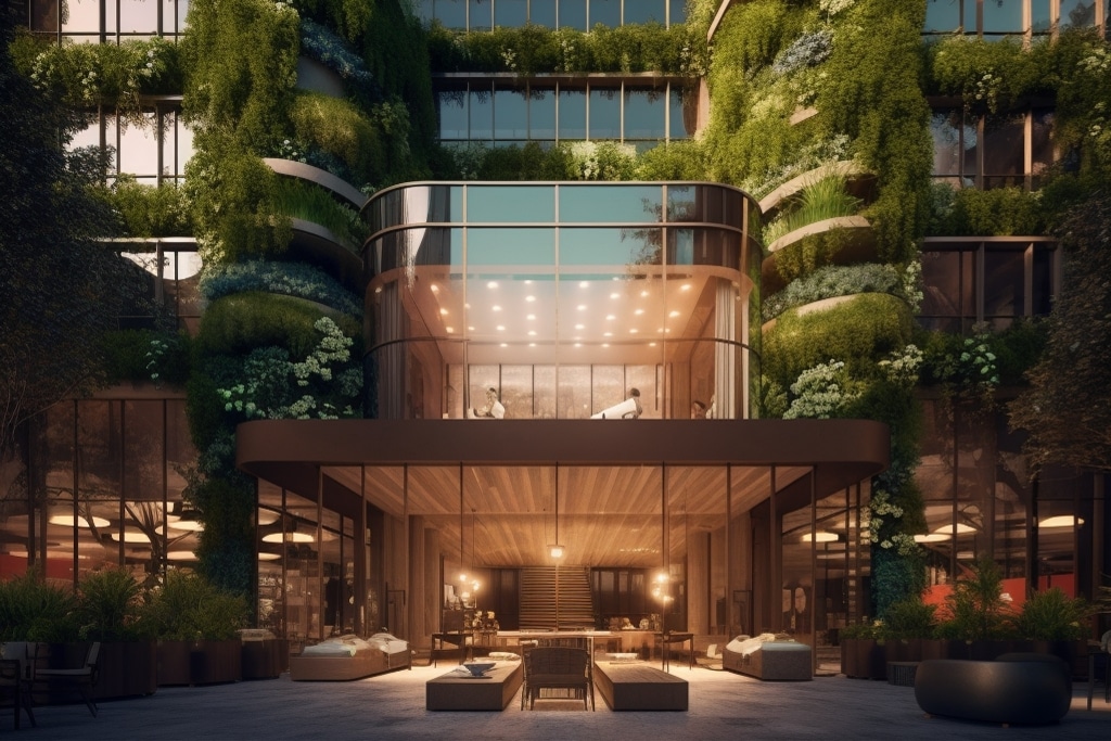 Ein Grünes Hotel der Zukunft